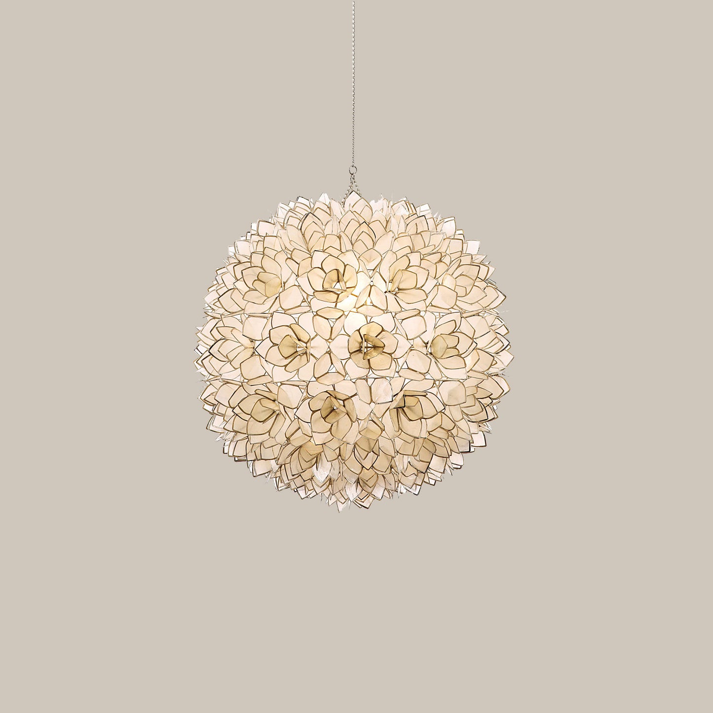 Floral Capiz Shell Chandelier
