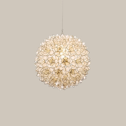 Floral Capiz Shell Chandelier