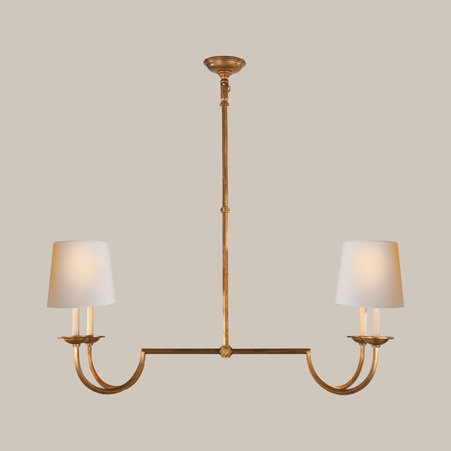 Two-Light Linear Chandelier