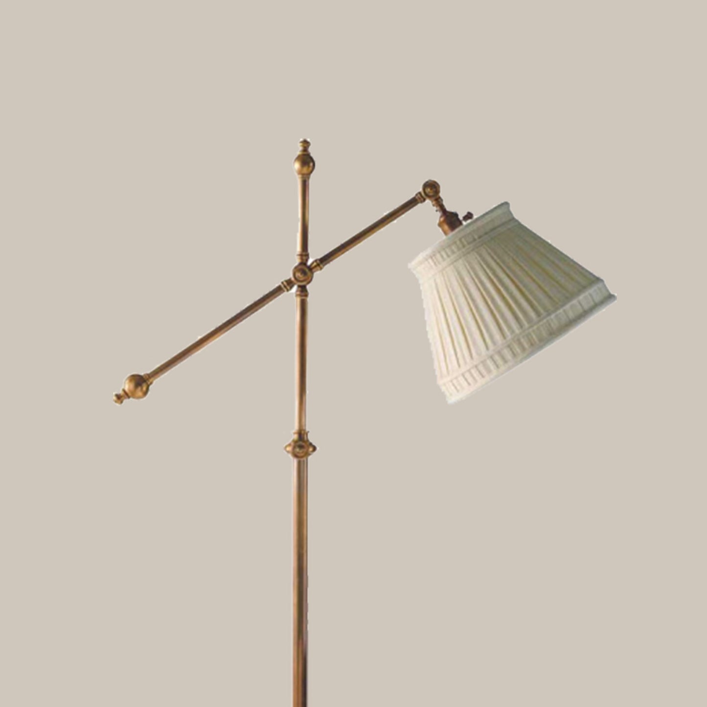 Traditional Adjustable Brass Floor Lamp