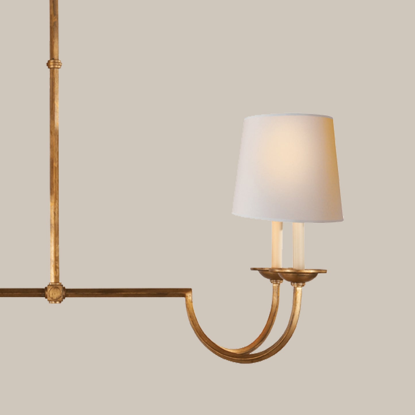 Two-Light Linear Chandelier