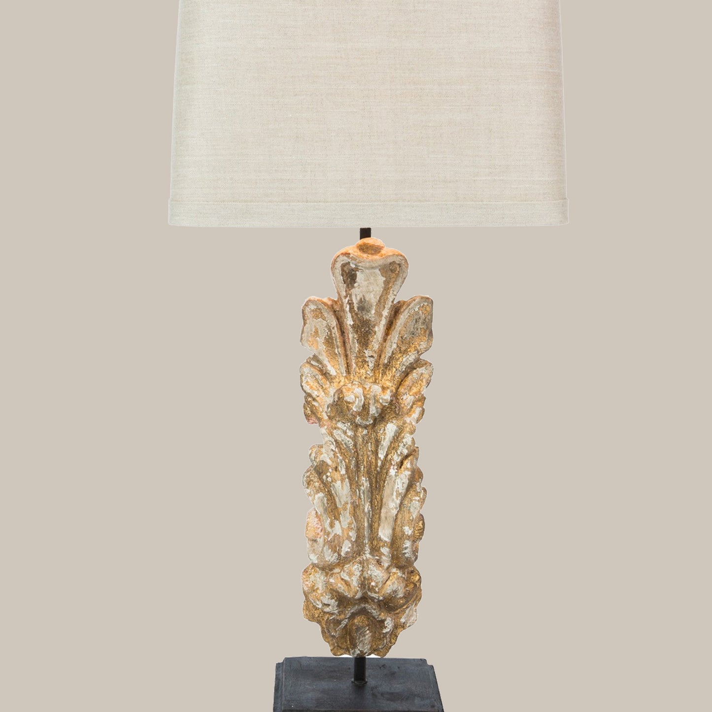 Vintage Carved Table Lamp