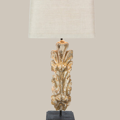 Vintage Carved Table Lamp