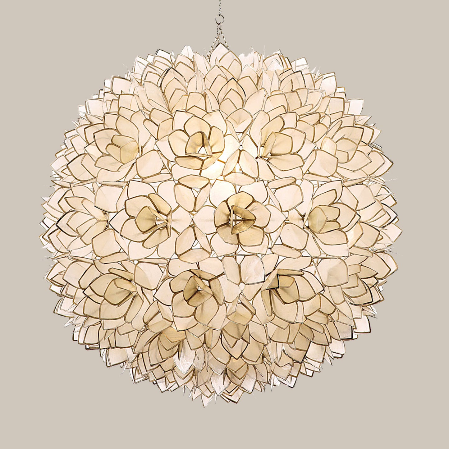 Floral Capiz Shell Chandelier