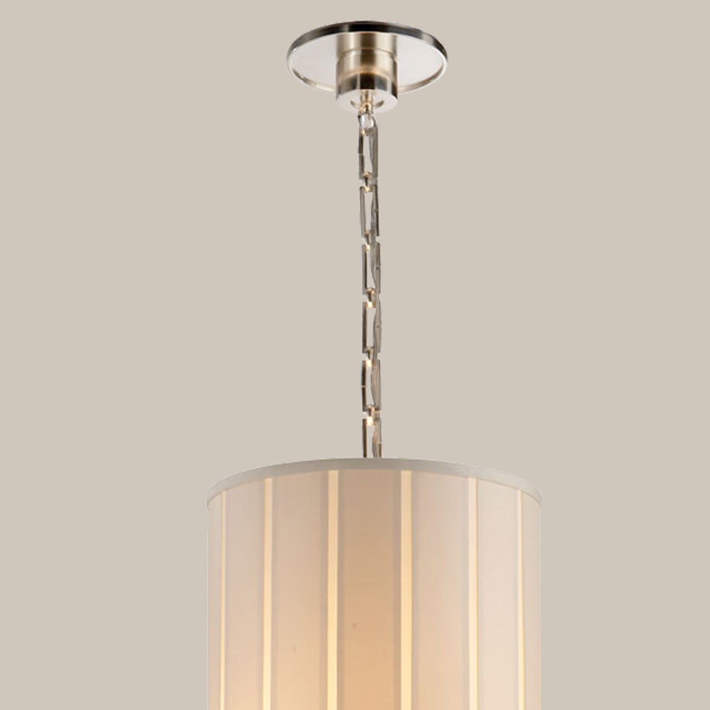 Modern Fabric Cylinder Pendant Light