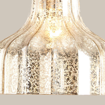 Vintage Mercury Glass Pendant Light