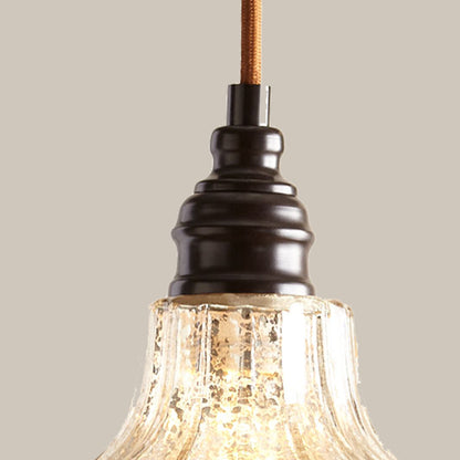 Vintage Mercury Glass Pendant Light
