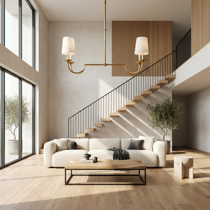 Two-Light Linear Chandelier