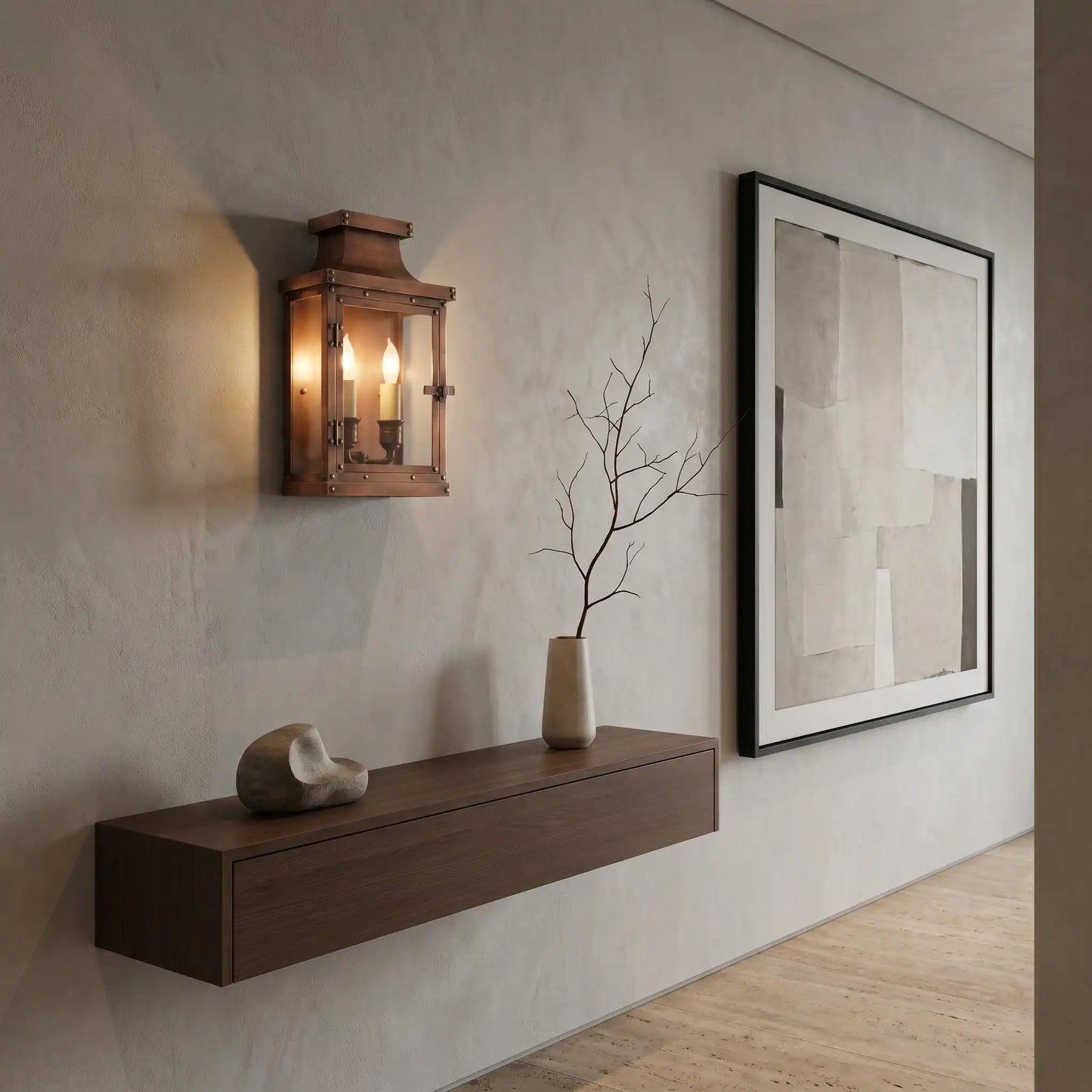 Rustic Outdoor Wall Lantern