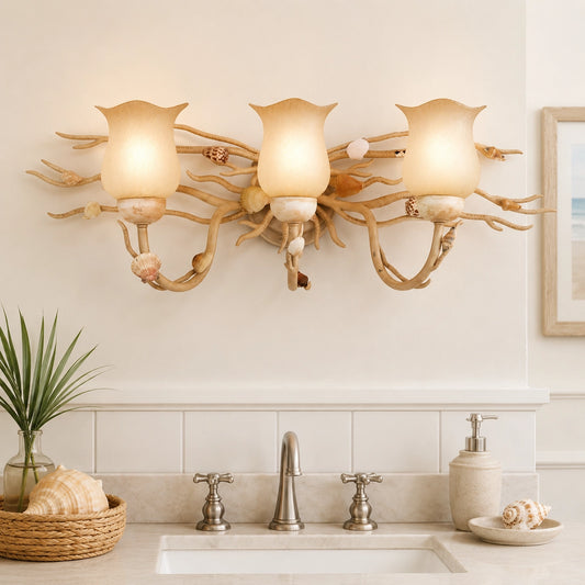 Shell-Accent 3-Light Wall Sconce